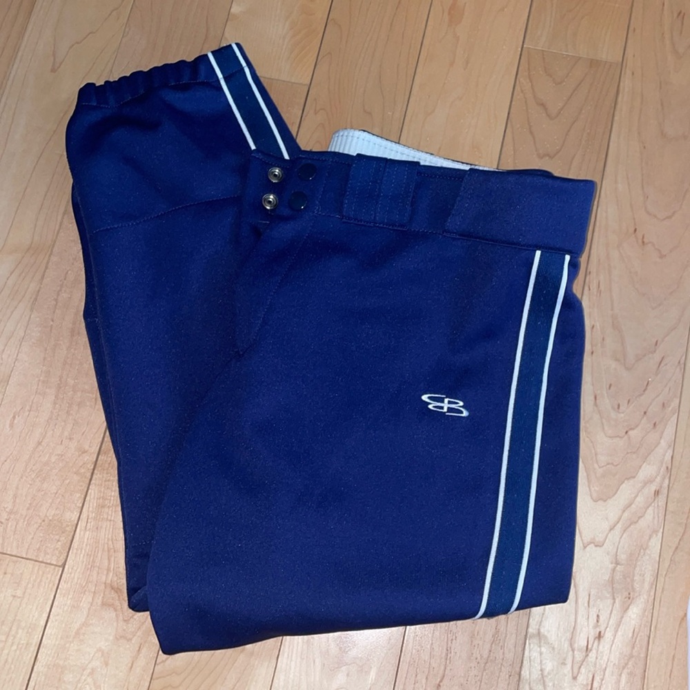 Like New Boombah size 34 navy with white pin stripe softball short pants